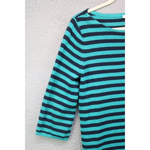 J.Jill 3/4 Sleeve Striped Sweater-Size Medium - Picture 3 of 10
